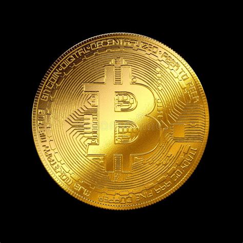 Bitcoin Gold Coin Cryptocurrency Yellow Illustration Stock Illustration