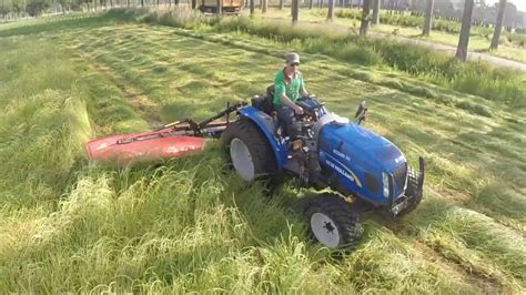 New Holland Boomer 50 Mowing With Kuhn Pz170 Filmed By Yuneec Q500