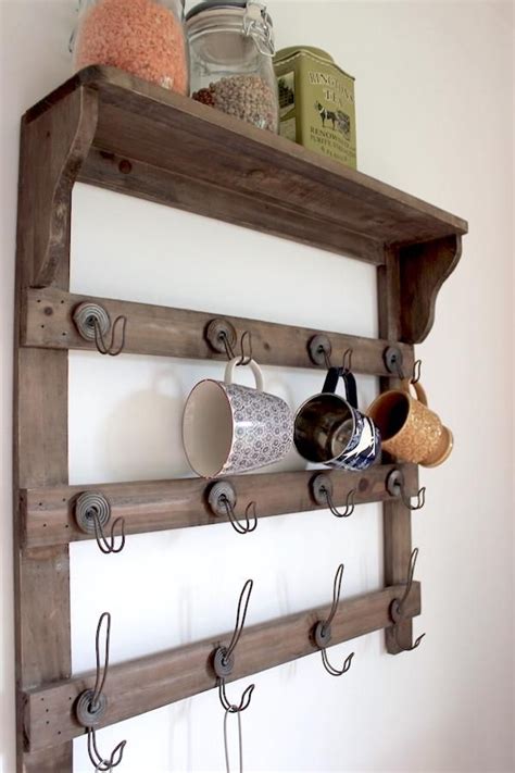 Wooden Wall Shelf With Hooks The Forest And Co In 2021 Wooden Wall