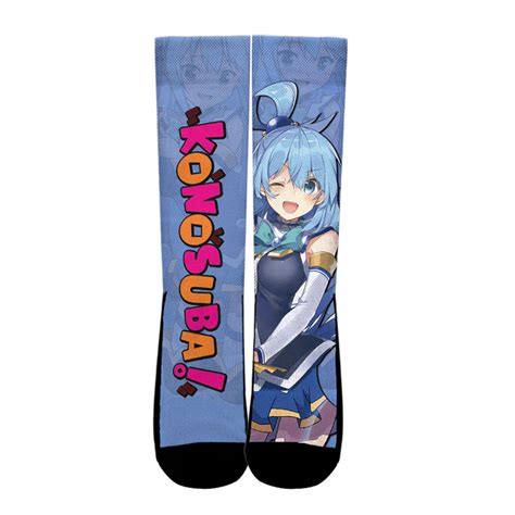 Aqua Socks Konosuba Custom Anime Socks Animebape