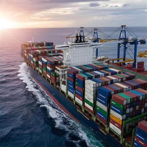 Container Ship Or Cargo Shipping Business Logistic Import And Export