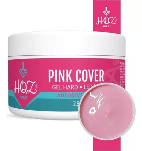 Hqz Gel Hard G Pink Cover Nude Crystal Manicure Unhas Nail Cor Pink