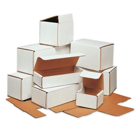 Shipping Boxes 6x4x2 Mailers White Foldable Corrugated Cardboard