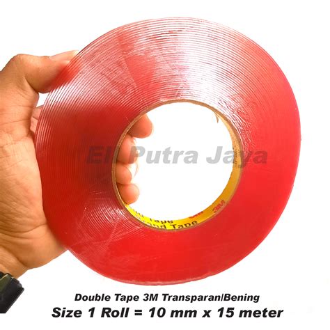 Double Tape 3M Bening Transparan 10mm X 15 Meter Automotiv Dan