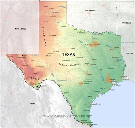 Texas Map | Map Of Texas (Tx) | Map Of Cities In Texas, Us - Alice ...