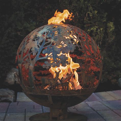 Wildlife Laser Cut Fire Pit Globe Large Northern Tool