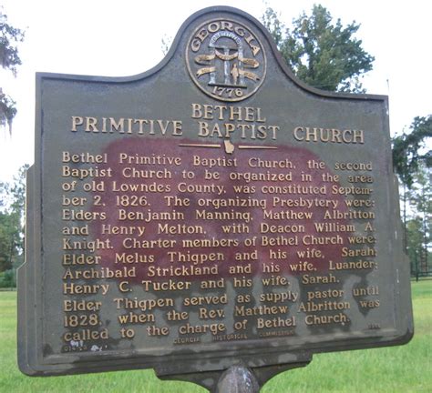 Bethel Primitive Baptist Church Cemetery In Pavo Georgia Find A