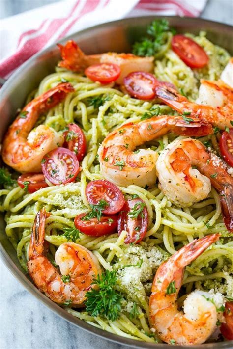 Pasta Con Camarones Y Pesto Cazuelas Online