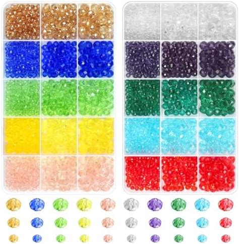 Amazon Beadnova Mm Briolette Glass Rondelle Crystal Beads For