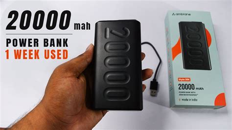 Ambrane 20000 MAH Power Bank Full Review Best Budget Power Bank YouTube