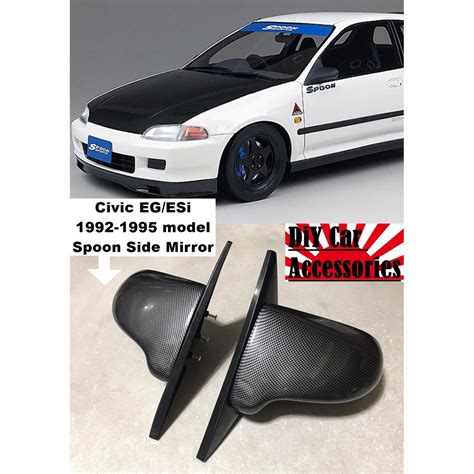 Civic ESi Sedan 1992 1995 Spoon Side Miror Carbon Black Shopee