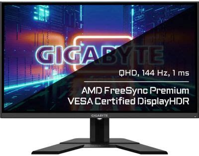 27" Монитор Gigabyte G27Q, 2560x1440, IPS, 144Гц, 2хHDMI, 1хDP, черный ...