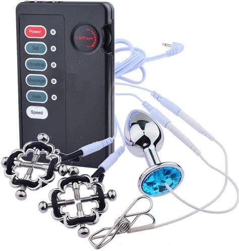 E Stim Sex Set Elektro Shock Analplug Penisring Nippelklemmen Zur Elektrostimulation