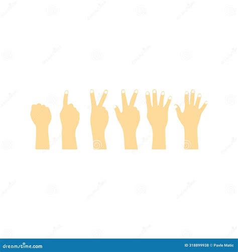 Hand Gesture Numbers Stock Illustration Illustration Of Number