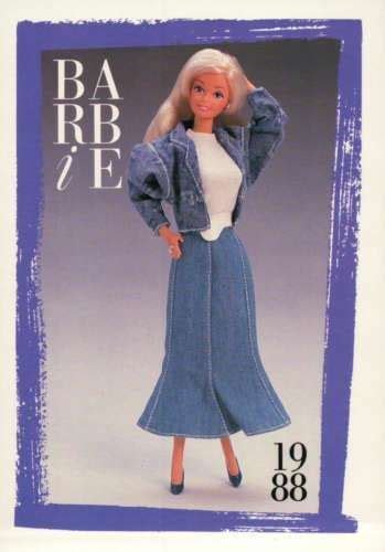 Barbie Collectible Fashion Card The Jeans Look Fashions 1988