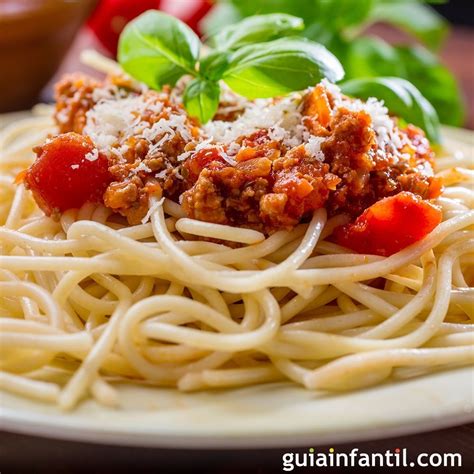 Espaguetis A La Boloñesa Receta Italiana Para Niños