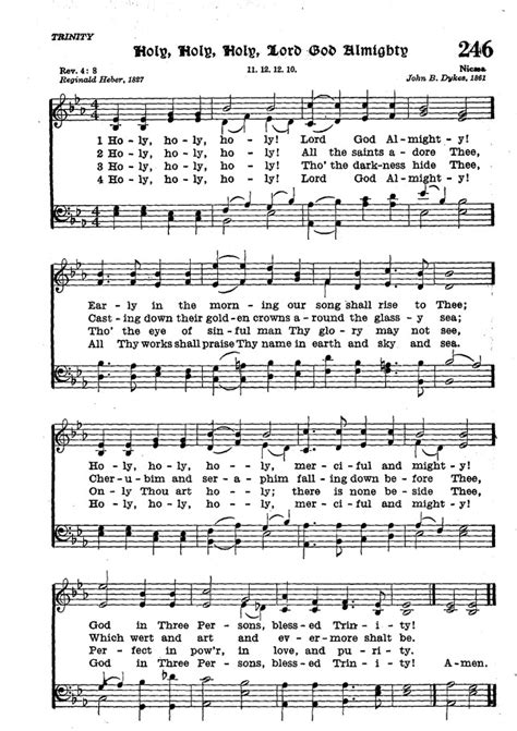 The Lutheran Hymnal Holy Holy Holy Lord God Almighty Hymnary Org