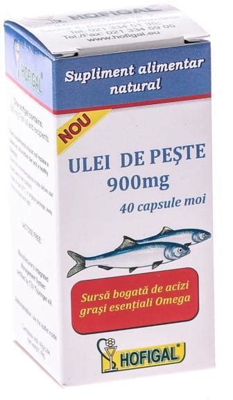 Hofigal Ulei De Peste 900 Mg 40 Comprimate Suplimente Nutritive Preturi