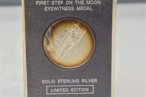 Solid Sterling Silver Limited Edition First Step On The Moon