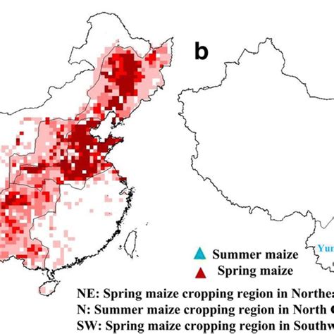 A Distribution Map Of Maize Planting Area Proportion B 3 Maize