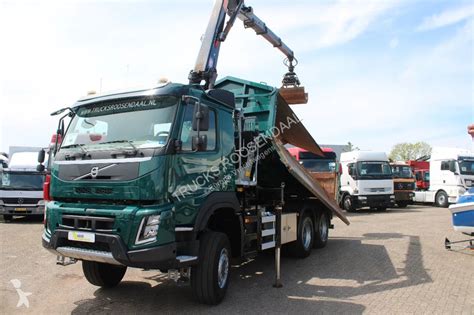 Camion Volvo Tri Benne FMX 380 Euro 6 HMF Z Crane 6x6 Hardox