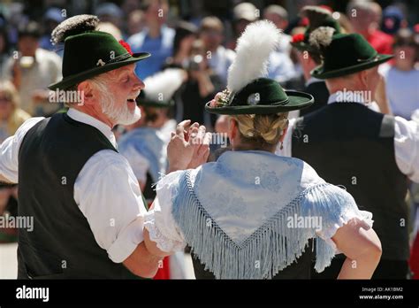 Bavarian Folk Dancers Stock Photo Alamy