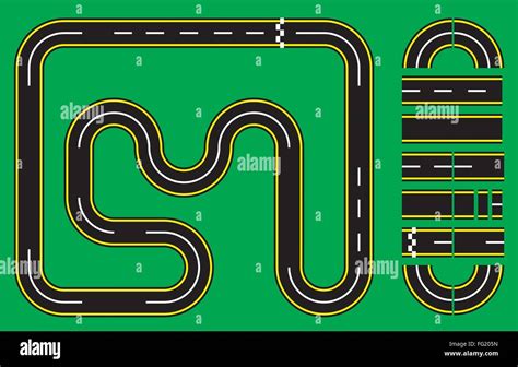 Vector Illustration Of Racetrack Template Stock Vector Image Art Alamy