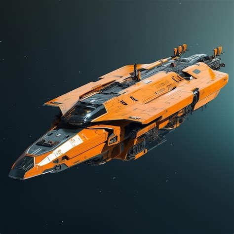 Premium AI Image Digital Concept Art Of A Scifi Space Battleship