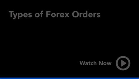 Types Of Forex Orders