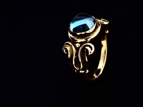 Handcrafted Kt Gold Spiral Ring With Mm Round Etsy