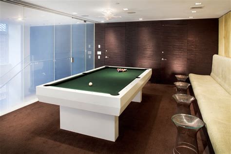 Billiard Room In Amenity Space Contemporary Home Theater New York