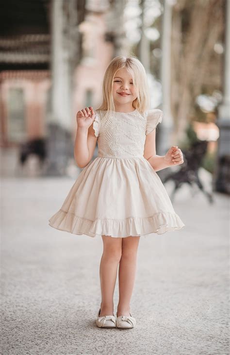 Beige Flower Girl Dresses