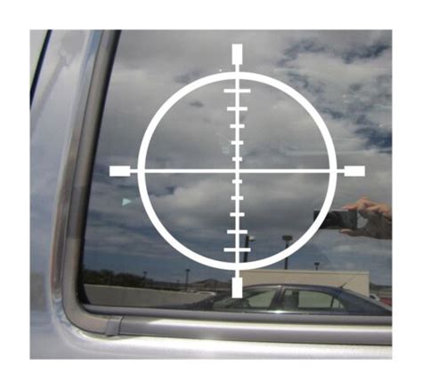 Rifle Scope Optics Reticle Hunter Hunting Big Game Car Vinyl Decal