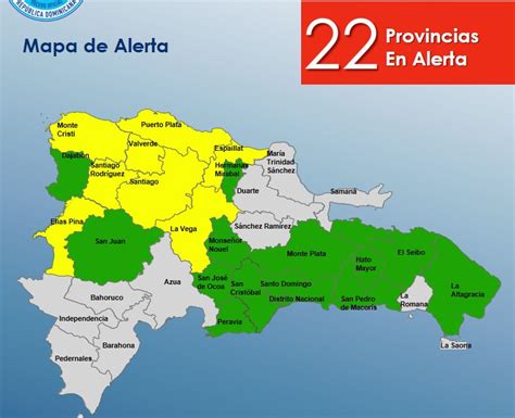 El COE eleva a 22 el número de provincias en alerta a causa de las