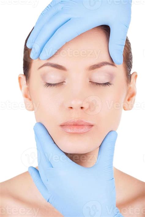 Preparation For Surgery Attractive Young Woman Keeping Eyes Closed