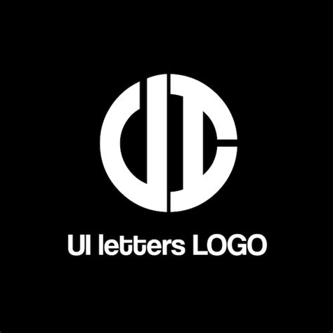 Desenho De Logotipo Vetorial De Letras Da Ui Vetor Premium