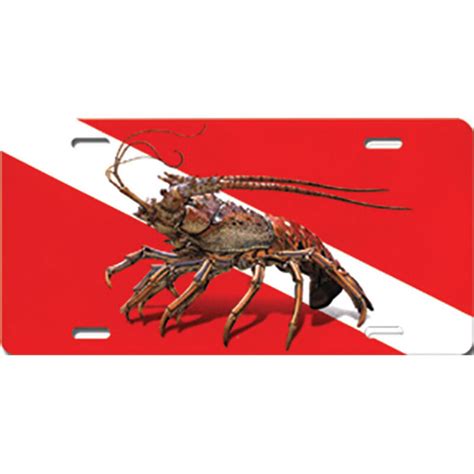 Marine Sports Lobster Dive License Plate West Marine