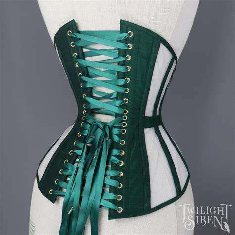 Emerald Green Satin Corset Ribbon Lacing ~10mm 15mm 25mm Twilight