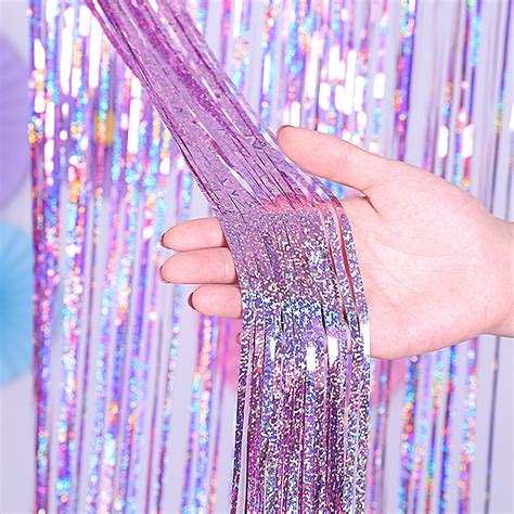 Metallic Foil Fringe Curtains Tinsel Curtain Photo Backdrop Birthday