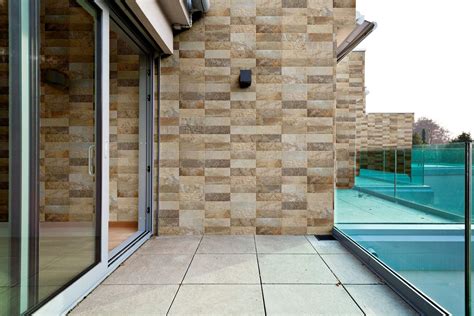 Stone Front Elevation Tiles Design for Wall in Delhi | Granite Wall Cladding Designs