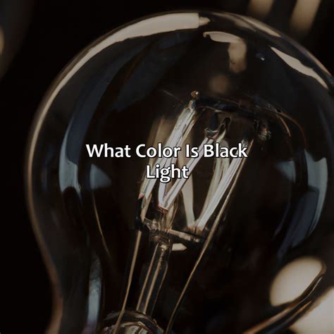What Color Is Black Light