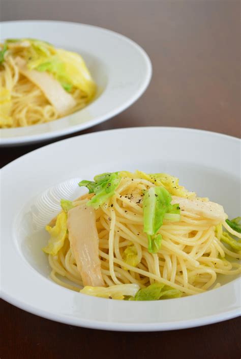 春キャベツとタケノコのパスタ アンチョビ風味｜レシピ｜モンテ物産