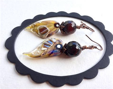 Wing Earrings Butterfly Wings Butterfly Earrings Brown Butterfly