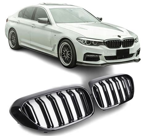 ATRAPA GRILL NOWY CZARNY BMW 5 G30 G31 NERKI KPL A053001 za 219 zł z