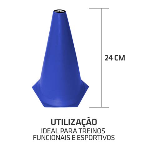 Cone De Marcação De Plástico 24cm Muvin Mtf 10800