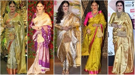 Rekha’s Traditional Saree Collection That Wowed Us Big Time - K4 Fashion