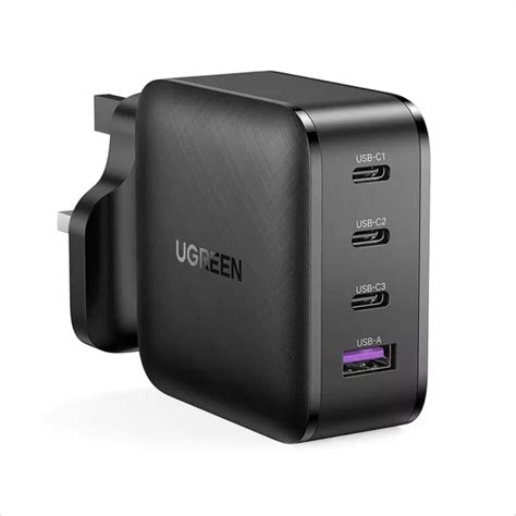 UGREEN 65W USB C Charger 4 Port GaN Type C PD QC 3 0 Wall Mains Adapter