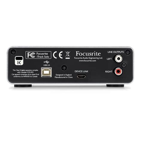 Focusrite Itrack Solo Lightning Audio Interface