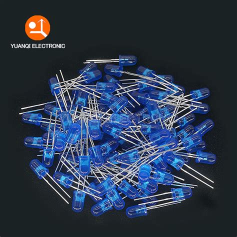 100pcs 5mm LED Diode F5 Assorted Kit White Green Red Blue Yellow Orange