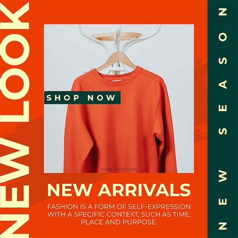 Premium PSD Psd New Arrivals On Dark Orange Background Instagram Post